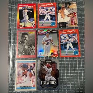 ⚾️ Jaun Gonzalez Rangers MLB Baseball Trading Cards, Collection of 8